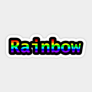 Typography Rainbow Sticker